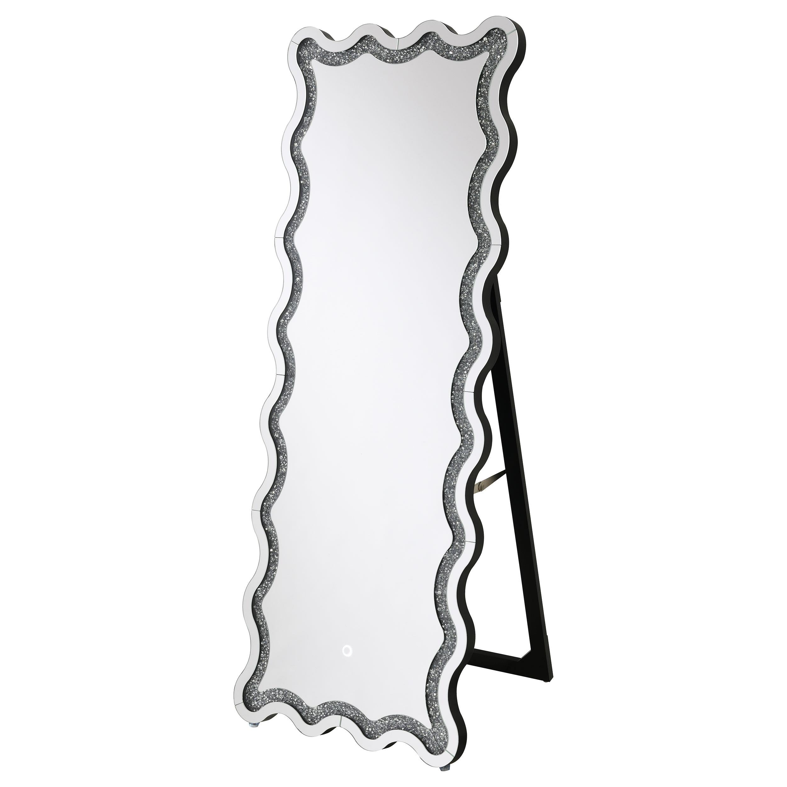Coaster Furniture Brixey 961473 24 x 63 Inch LED Lighting Standing Floor Mirror - Black IMAGE 9