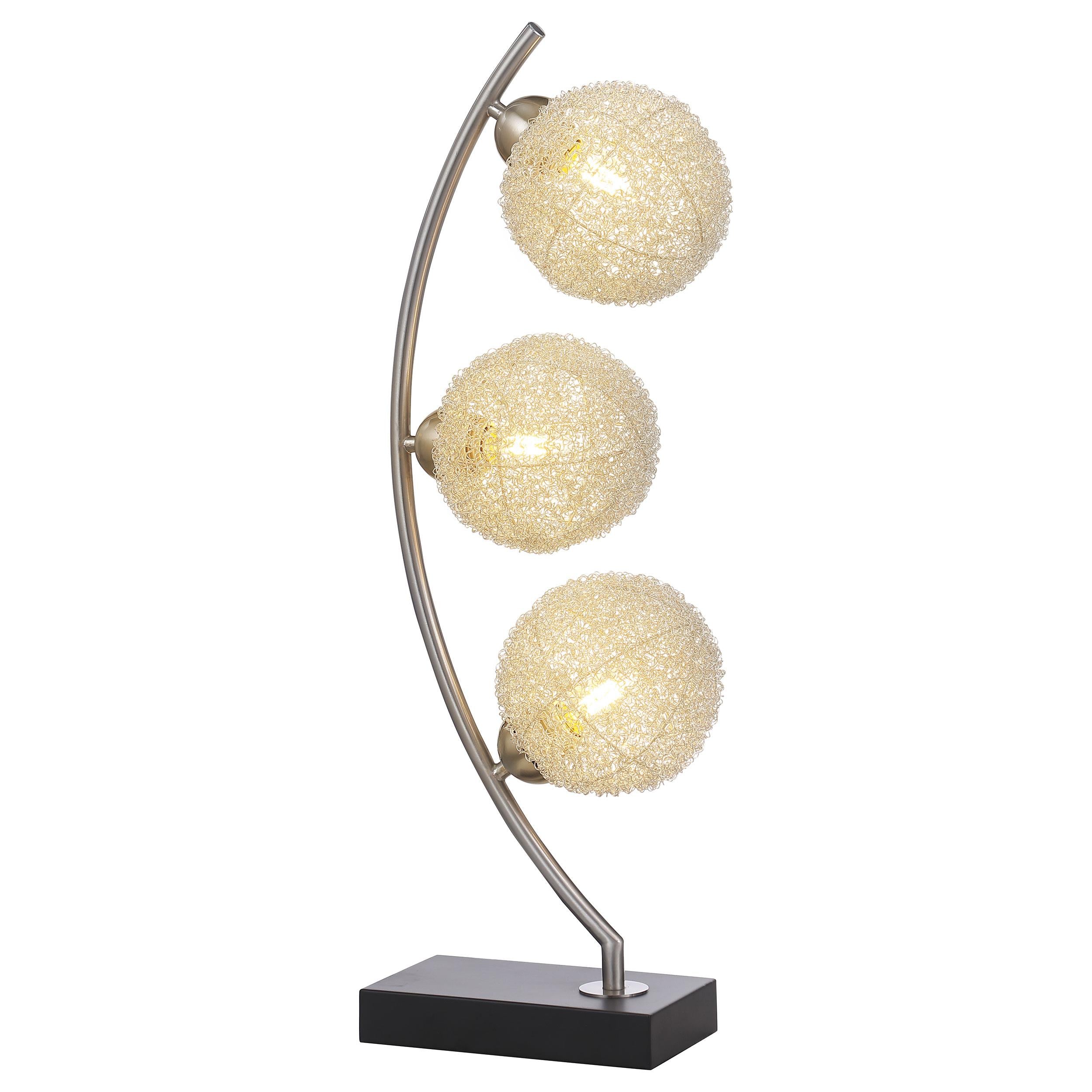 Coaster Furniture Claudia 920233 30-inch Woven Spherical Metal Table Lamp - Black IMAGE 1
