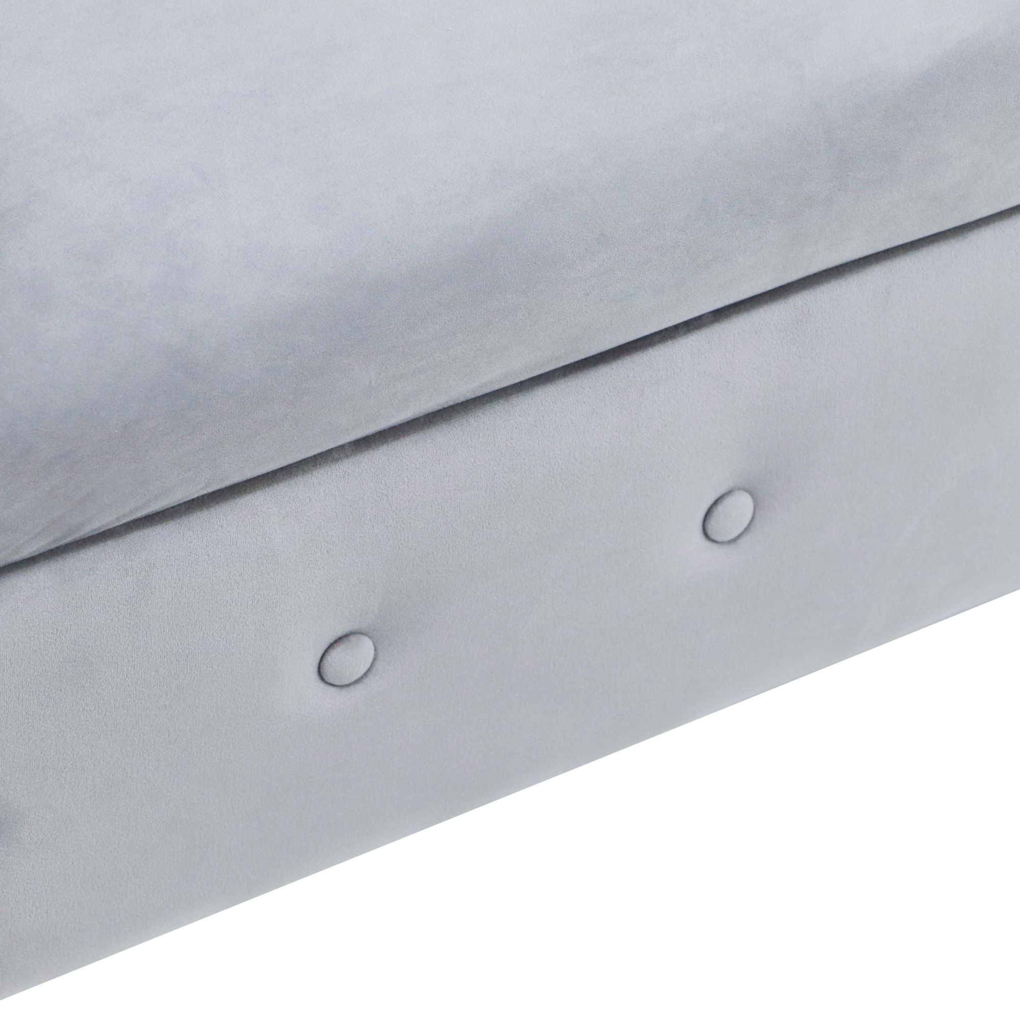 Chaise Lounge Indoor, Lounge Chair For Bedroom With Storage & Pillow, Modern Upholstered Rolled Arm Chase Lounge For Sleeping With Nailhead Trim For Living Room Bedroom Office