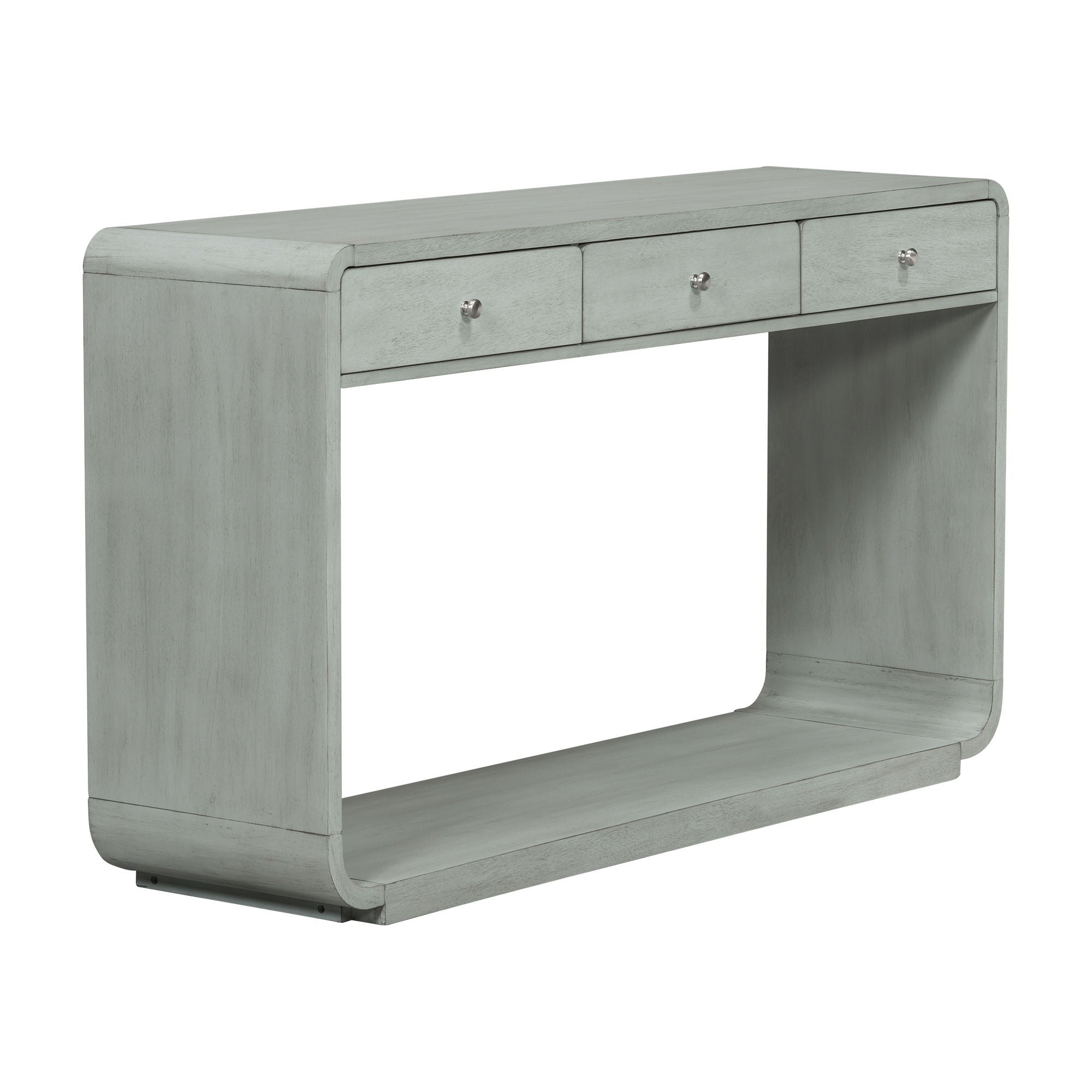 onsole Table With 3 Drawers And Display Shelf