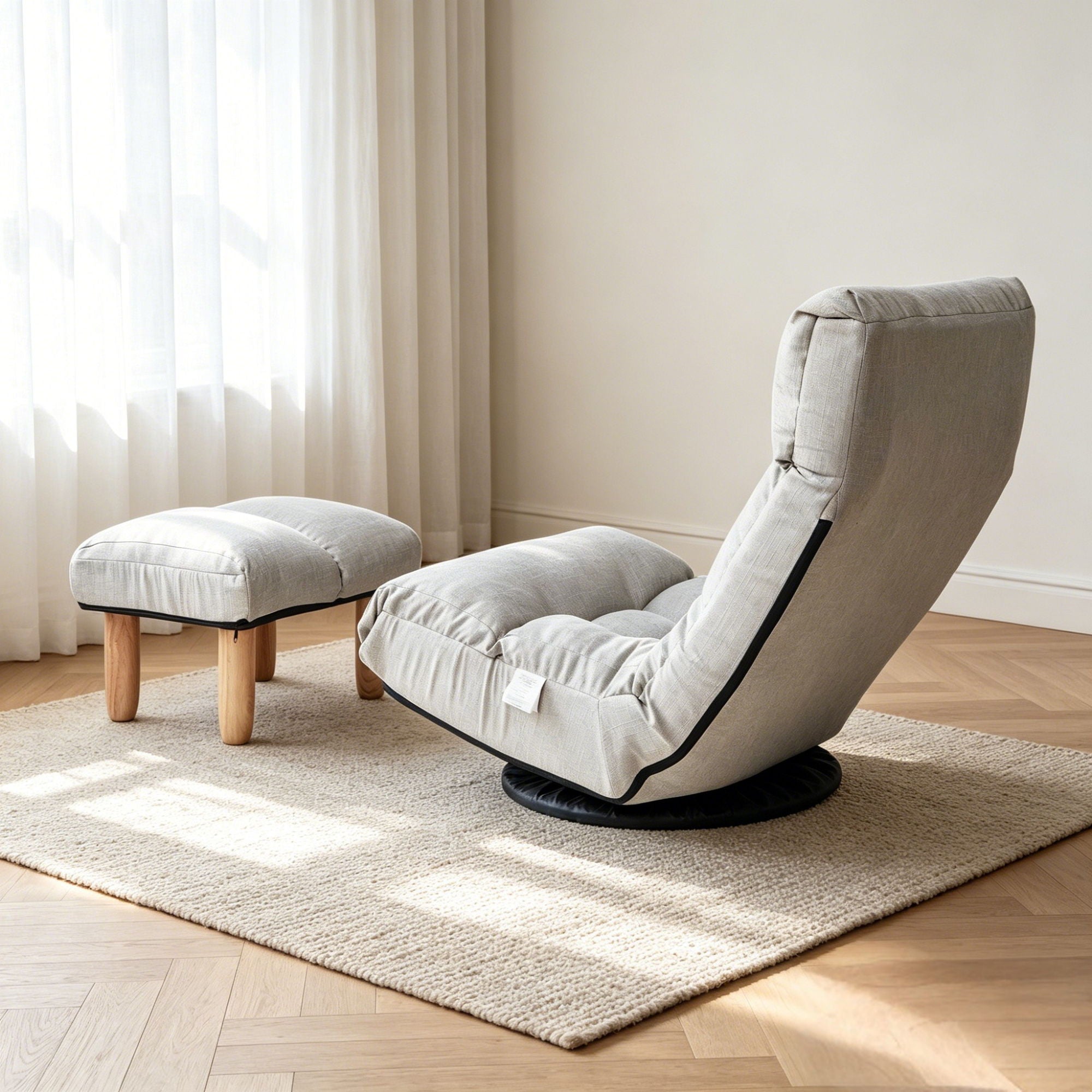 Adjustable Japanese Reclining Floor Chair Sofa With Metal Frame For Living Room