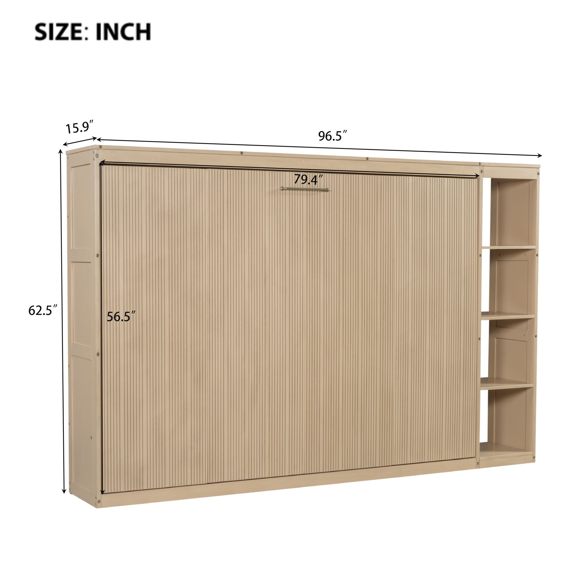 Murphy Bed With Bookshelf And Storage