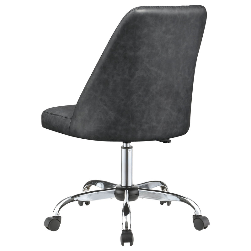Althea Upholstered Adjustable Home Office Desk Chair Brown