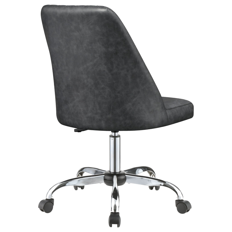 Althea Upholstered Adjustable Home Office Desk Chair Brown