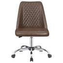 Althea Upholstered Adjustable Home Office Desk Chair Brown