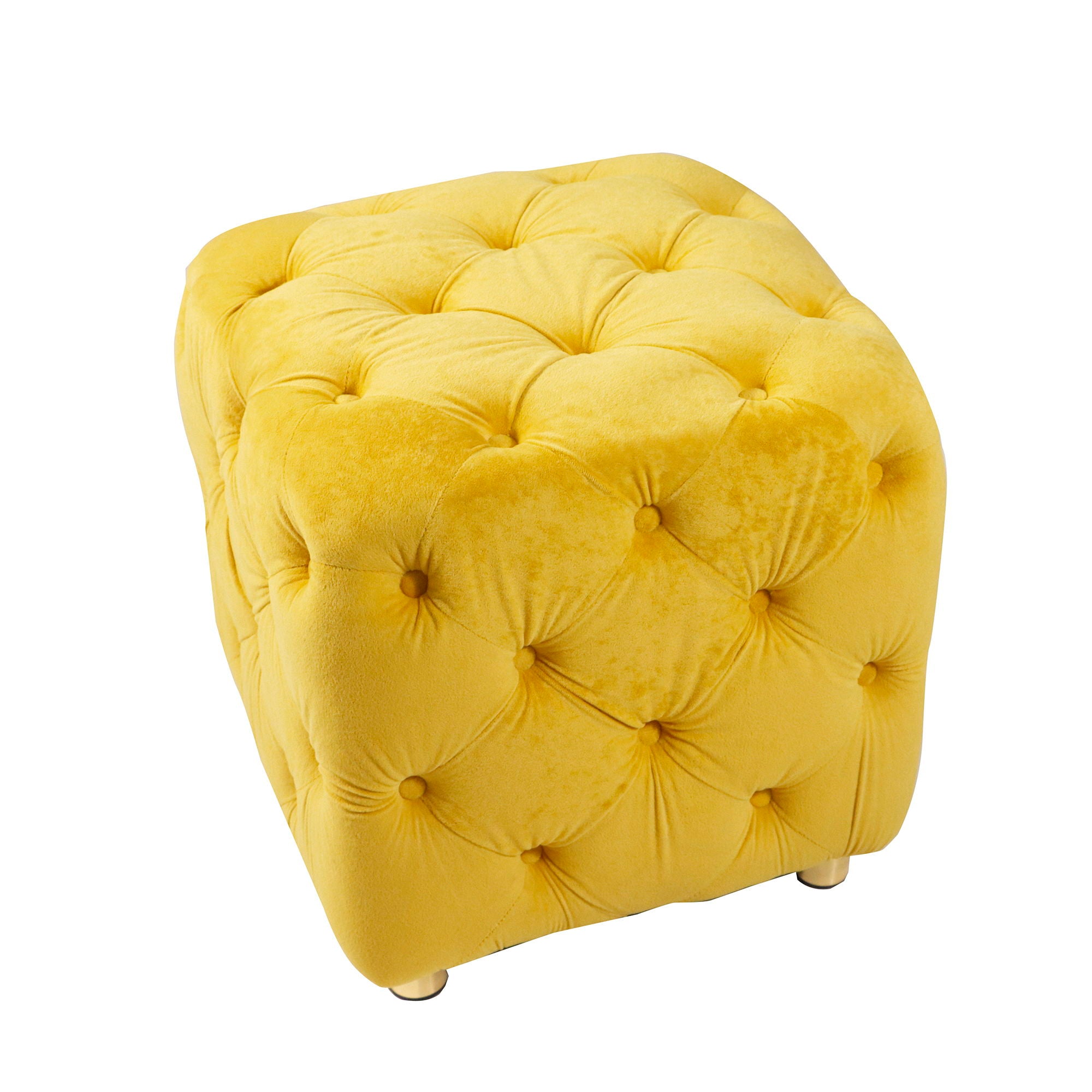 Modern Upholstered Ottoman, Exquisite Small End Table, Soft Foot Stool, Dressing Makeup Chair, Comfortable Seat For Living Room, Bedroom, Entrance