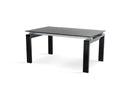 A&X Stratton Modern Black Extendable Dining Table