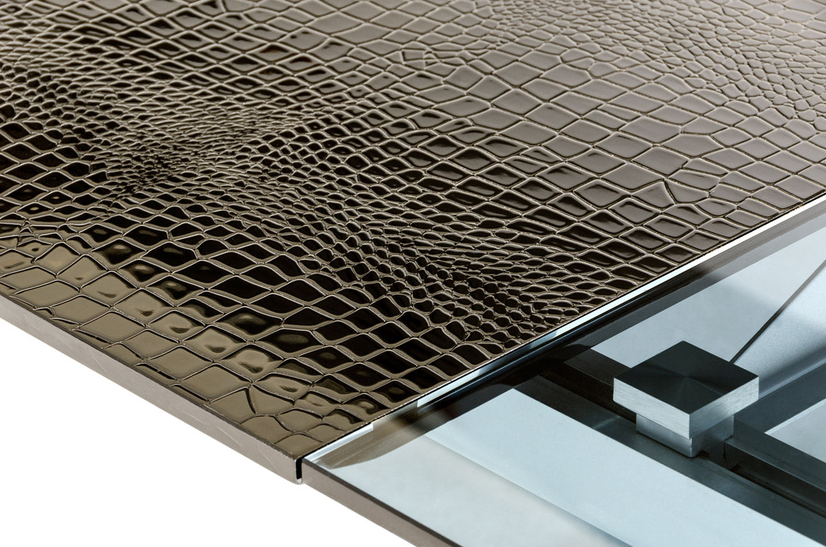 A&X Stratton Modern Black Extendable Dining Table