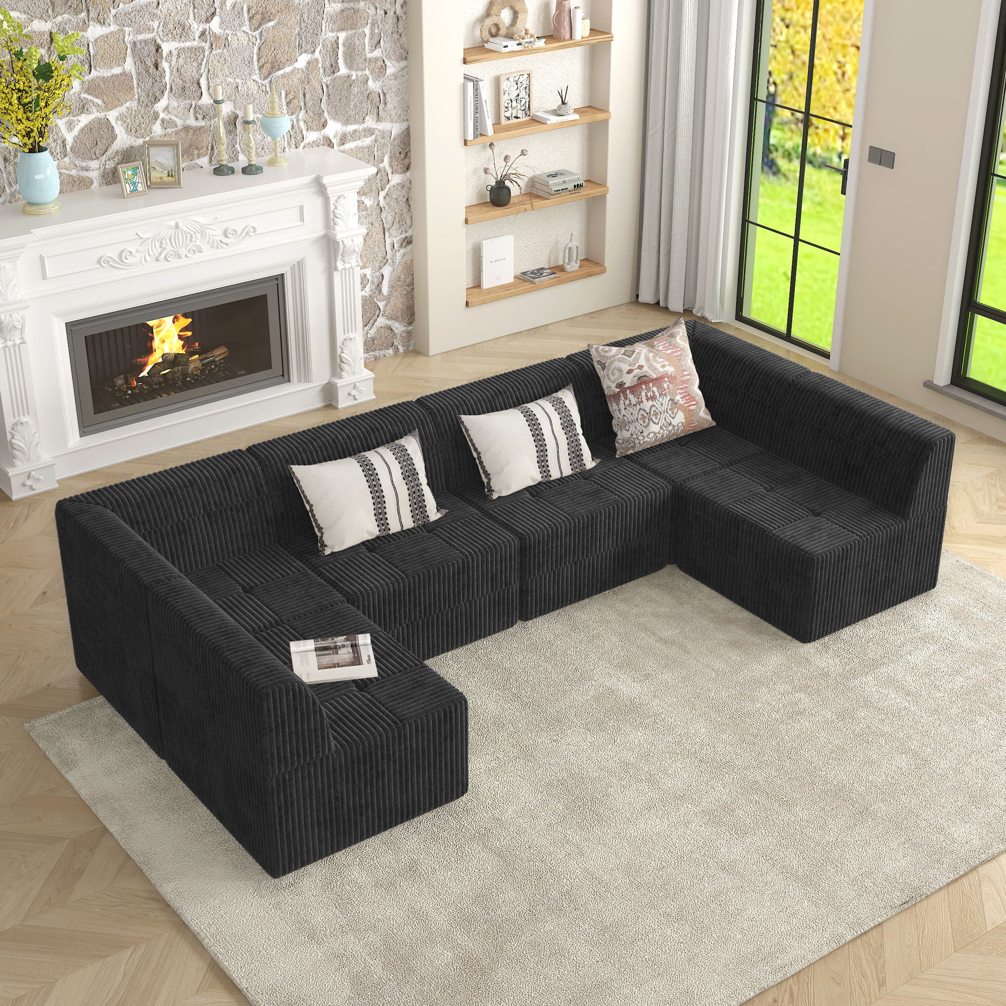 Modern Minimalist Corner Sofa Sleeper