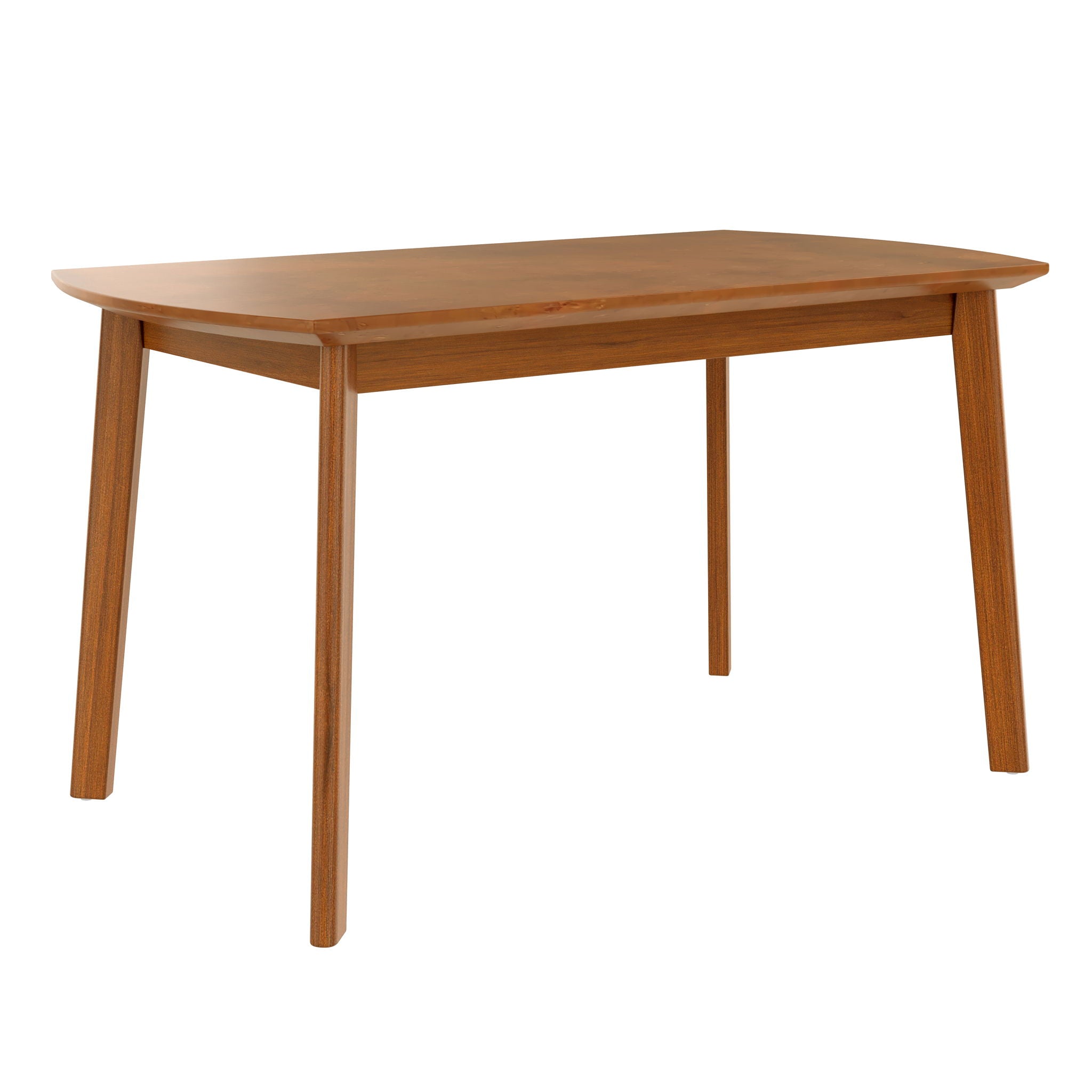 Mid Century Modern Dining Table Set For 4, Solid Wood Dining Table And Solid Wood Chairs, 5 Pieces Farmhouse Dining Table And 4 Upholstered Chairs - Brown / Gray