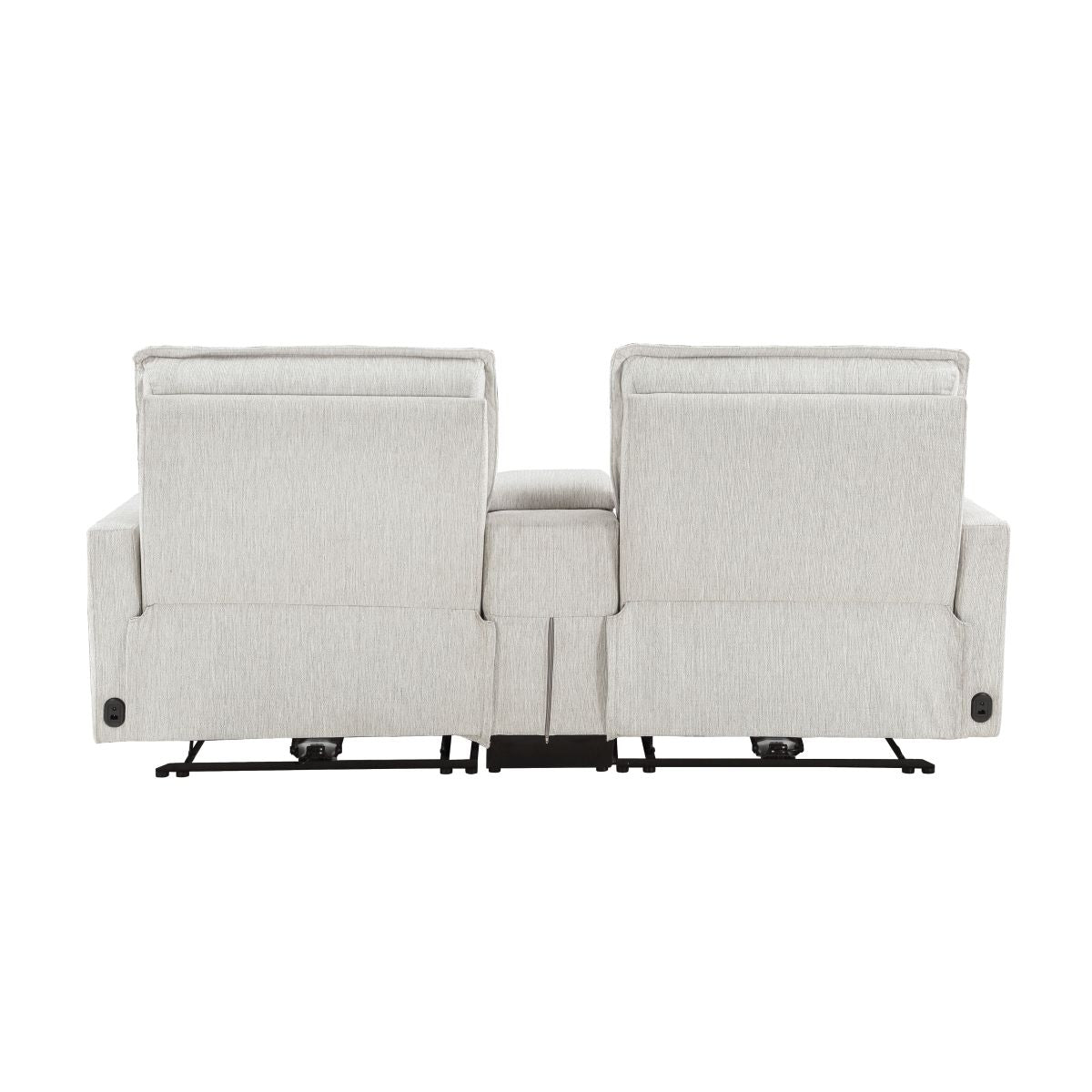 Salida - Power Double Reclining Loveseat With Center Console And Power Headrests - White