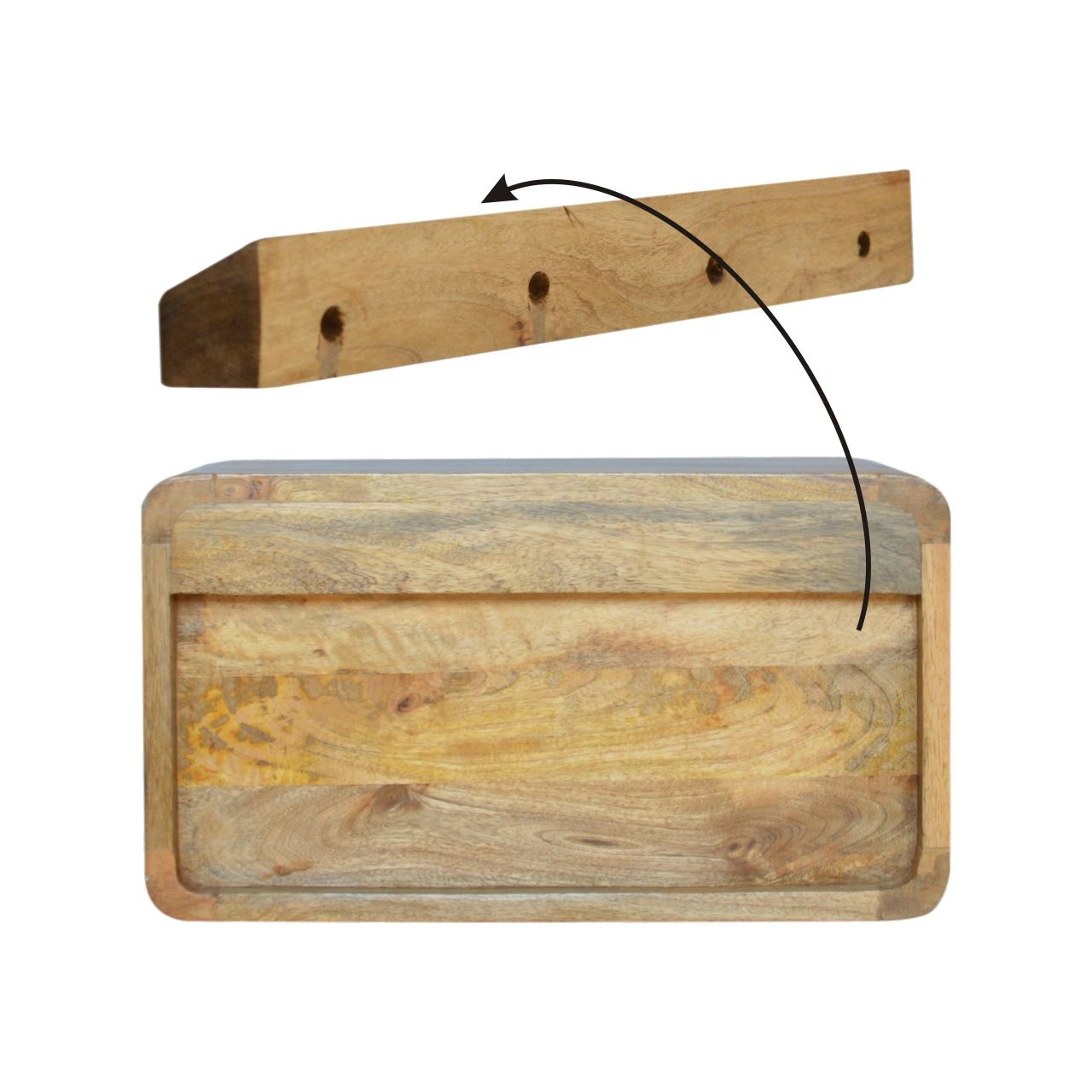 Curve Upper Slot Floating Nightstand