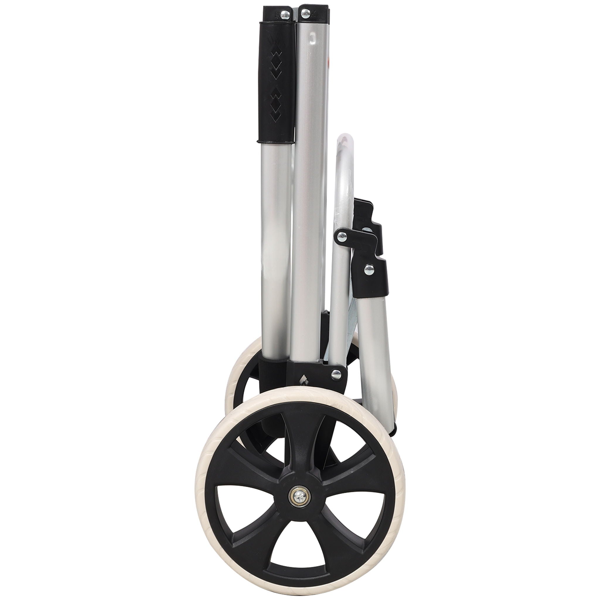 Foldable Shopping Trolley With Wheels And Removable Waterproof Bag - Black
