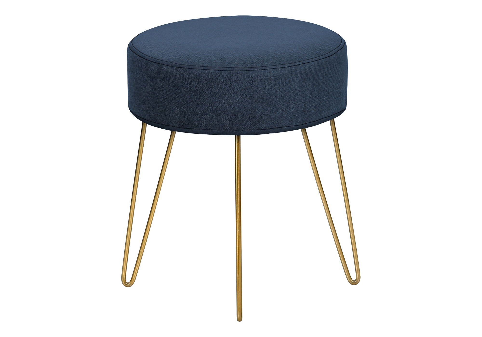 Ottoman, Pouf, Footrest, Foot Stool, Round Metal Legs, Contemporary, Modern
