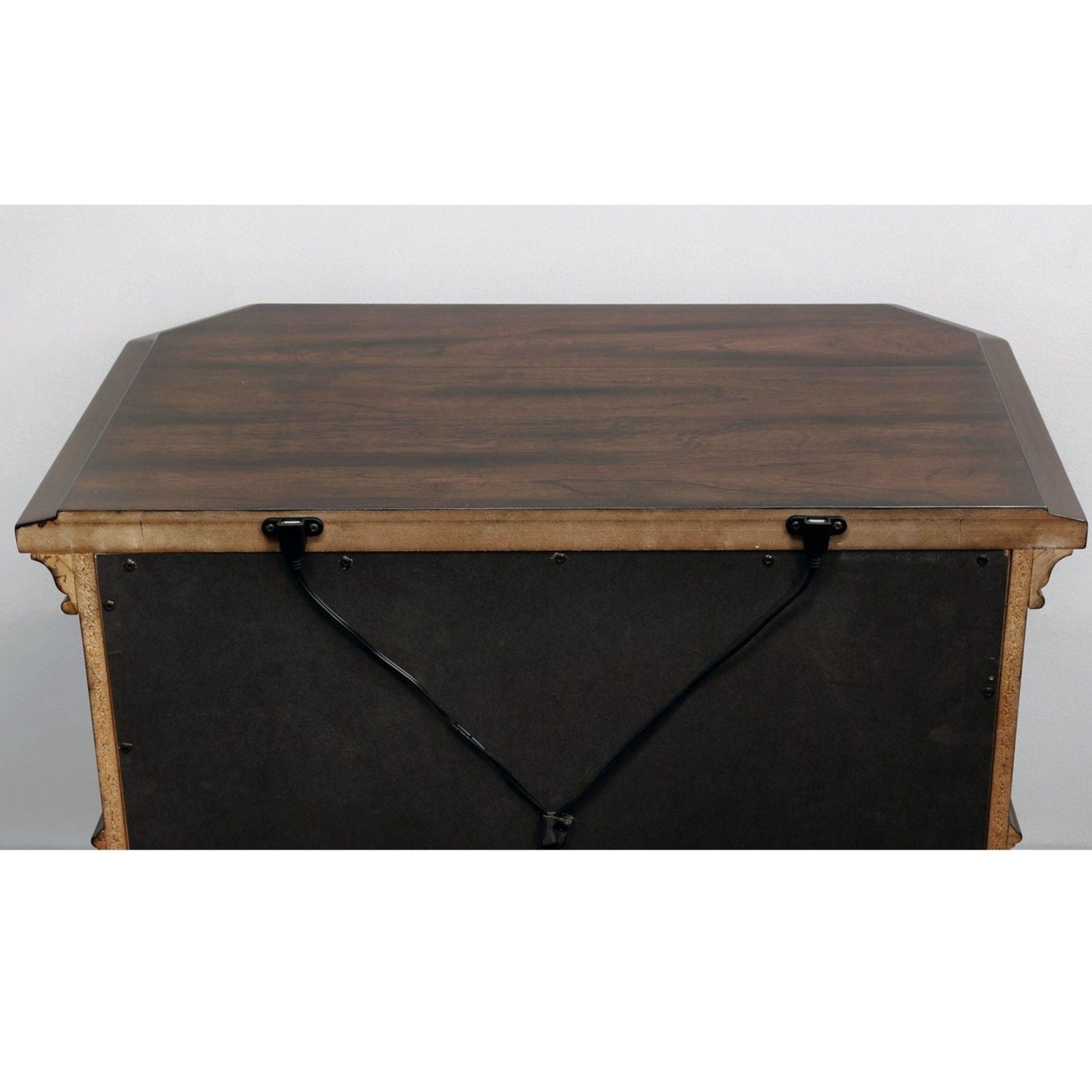 Nightstand With Carved Details, 2 Drawer - Espresso