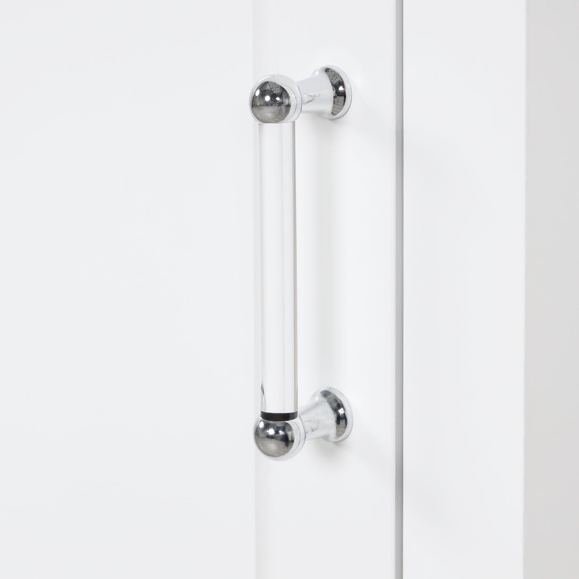 Tall Freestanding Bathroom Storage Cabinet With 2 Drawers And Adjustable Shelf