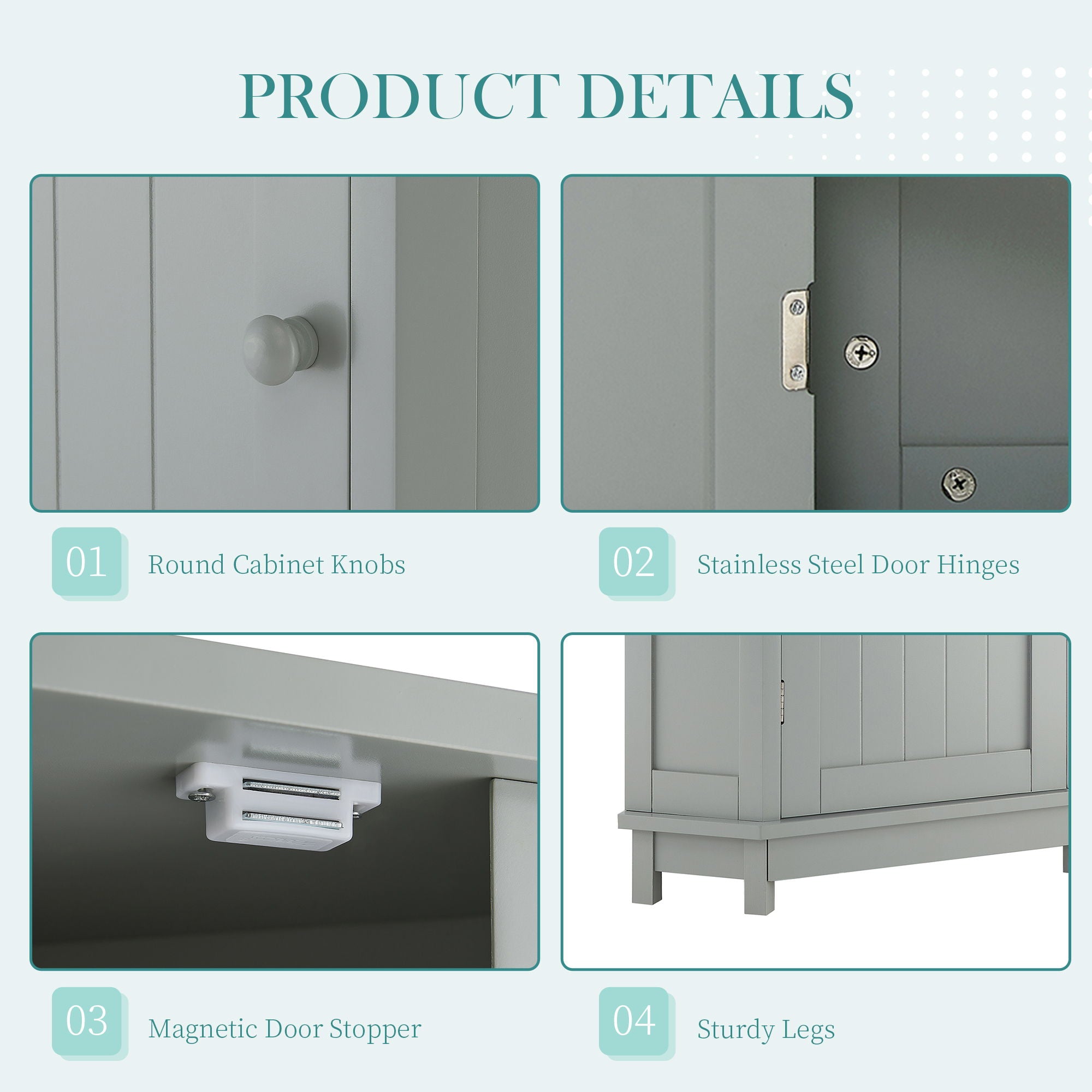 Bathroom Cabinet Triangle Corner Storage Cabinet With Adjustable Shelf Modern Style
