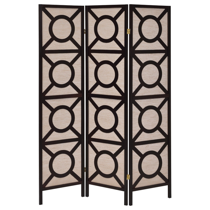 Vulcan 3 Panel Room Divider Folding Shoji Screen Cappuccino