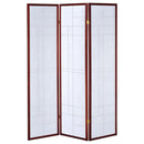 Katerina 3-Panel Room Divider Folding Shoji Screen Cherry