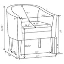 Jansen Upholstered Accent Club Chair Grey and Black