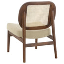 Rayo Rattan Cane Back Accent Chair with Padded Seat Black