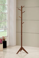 Devlin 6 Hook Freestanding Wood Coat Rack Hat Hanger Grey