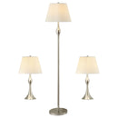 Griffin  Floor and Table Lamp Set Brushed Nickel