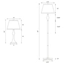 Griffin  Floor and Table Lamp Set Brushed Nickel