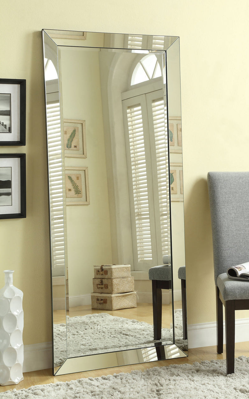 Barnett 30 x 70 Inch  Length Floor or Wall Mirror Silver