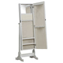 Yvonne Cheval Mirror with Jewelry Storage Dove Grey