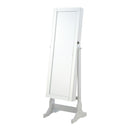 Yvonne Cheval Mirror with Jewelry Storage Dove Grey