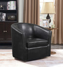 Turner Upholstered Barrel Back Swivel Chair Champagne