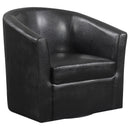 Turner Upholstered Barrel Back Swivel Chair Champagne