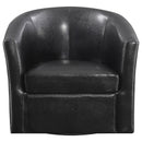 Turner Upholstered Barrel Back Swivel Chair Champagne