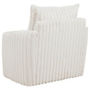 Sarco Corduroy Upholstered Swivel Accent Arm Chair Ivory