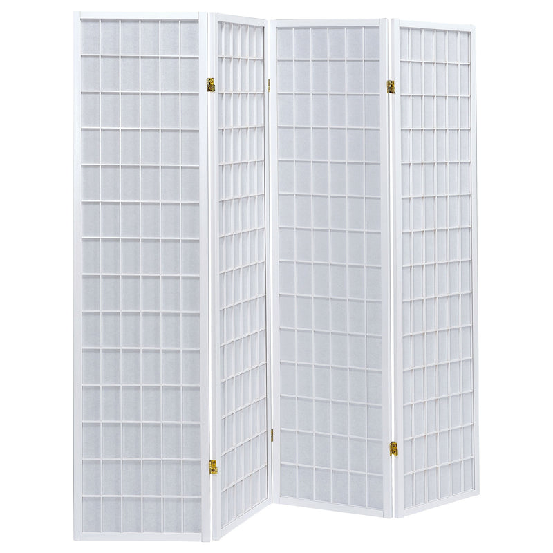 Roberto 4-Panel Room Divider Folding Shoji Screen Black
