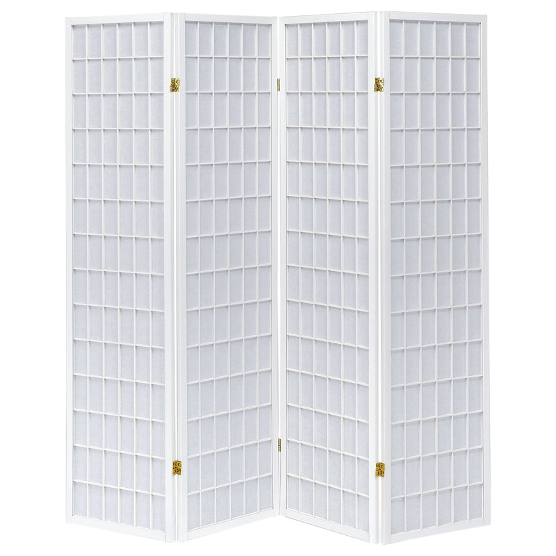 Roberto 4-Panel Room Divider Folding Shoji Screen Black