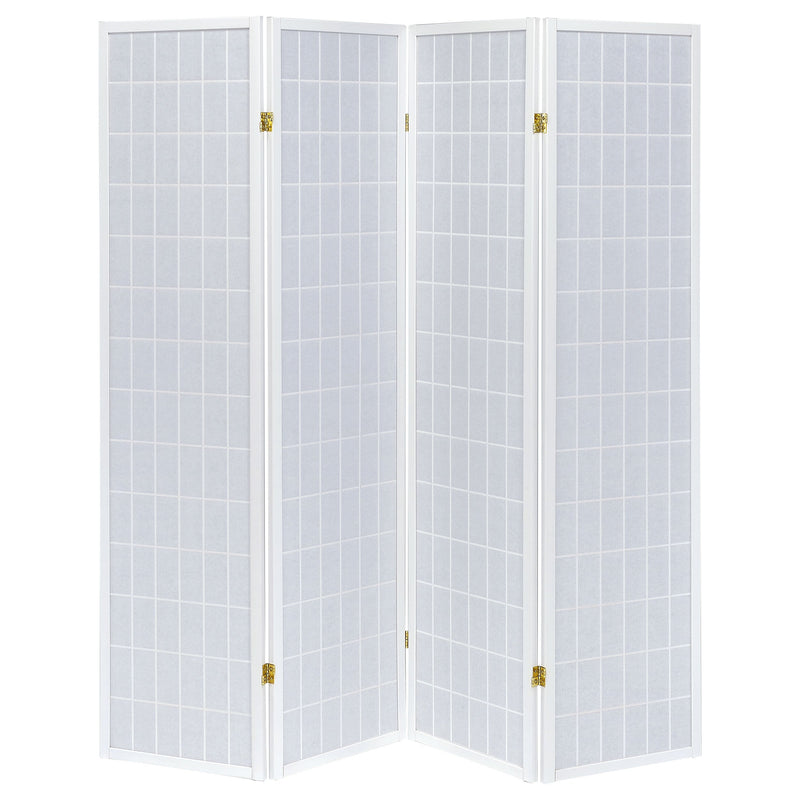 Roberto 4-Panel Room Divider Folding Shoji Screen Black