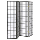 Roberto 4-Panel Room Divider Folding Shoji Screen Black