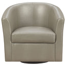 Turner Upholstered Barrel Back Swivel Chair Champagne