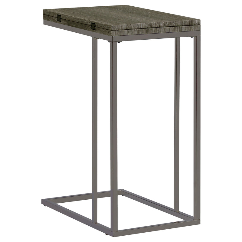 Pedro Expandable C-Shaped Sofa Side Table Chestnut