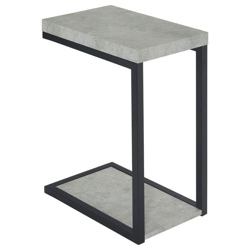 Beck Engineered Wood C-Shape Sofa Side Table Antique Nutmeg