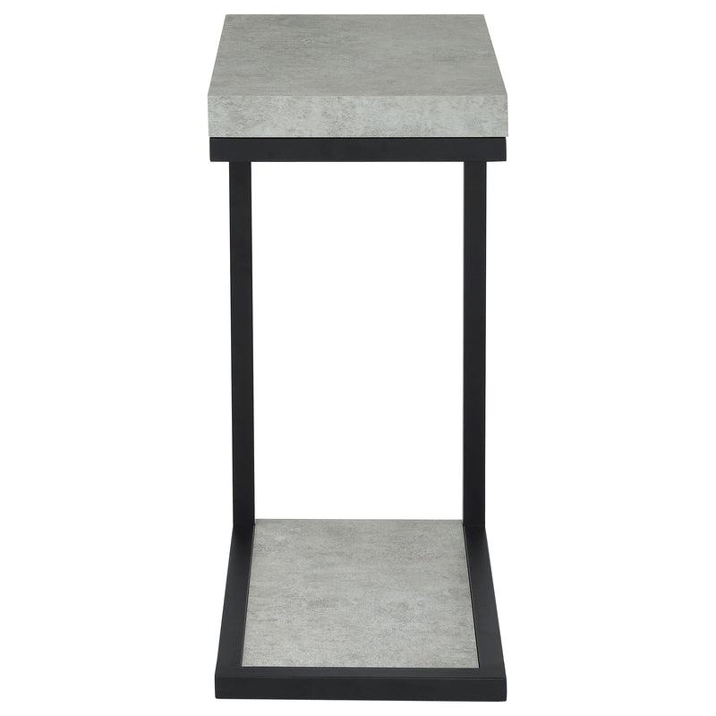 Beck Engineered Wood C-Shape Sofa Side Table Antique Nutmeg