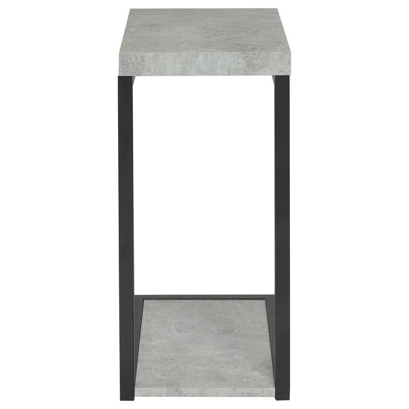 Beck Engineered Wood C-Shape Sofa Side Table Antique Nutmeg