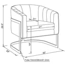 Alamor Upholstered Barrel Back Accent Chair Dark Grey