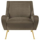 Ricci Upholstered Saddle Arm Accent Chair Stone