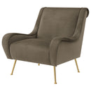Ricci Upholstered Saddle Arm Accent Chair Stone