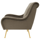 Ricci Upholstered Saddle Arm Accent Chair Stone