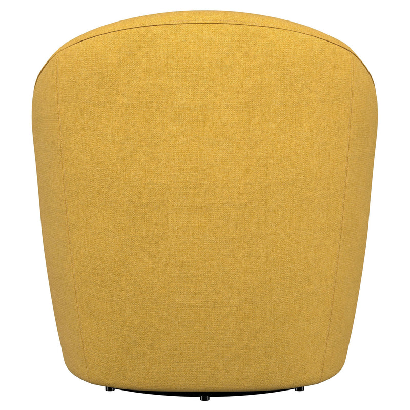 Leon Upholstered Barrel Accent Swivel Chair Hunter Green