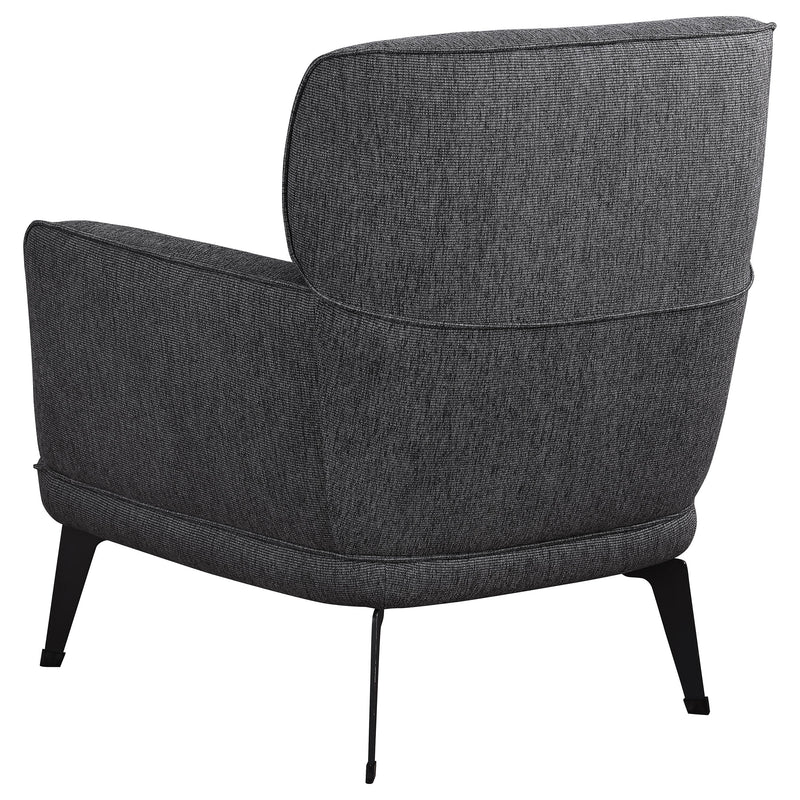 Andrea Upholstered Crecent Arm Accent Chair Orange